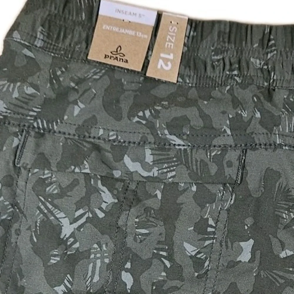 Prana Shorts 12 Green Camo Stretch 5